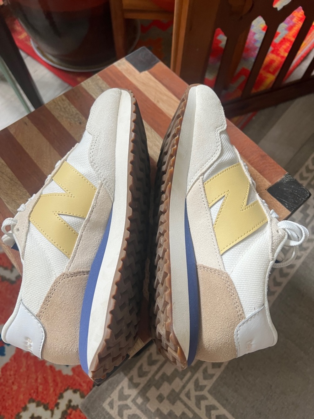 New Balance 237 sneaker shoes navy tan white 7.5 - Picture 8 of 10
